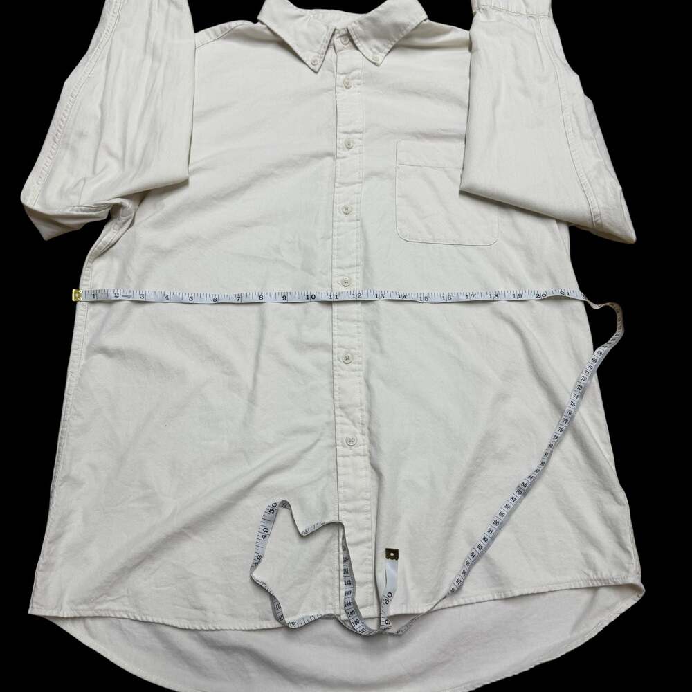 Uniqlo Men's Oxford Long-Sleeve Button-Down Shirt Cream - Picture 4 of 8